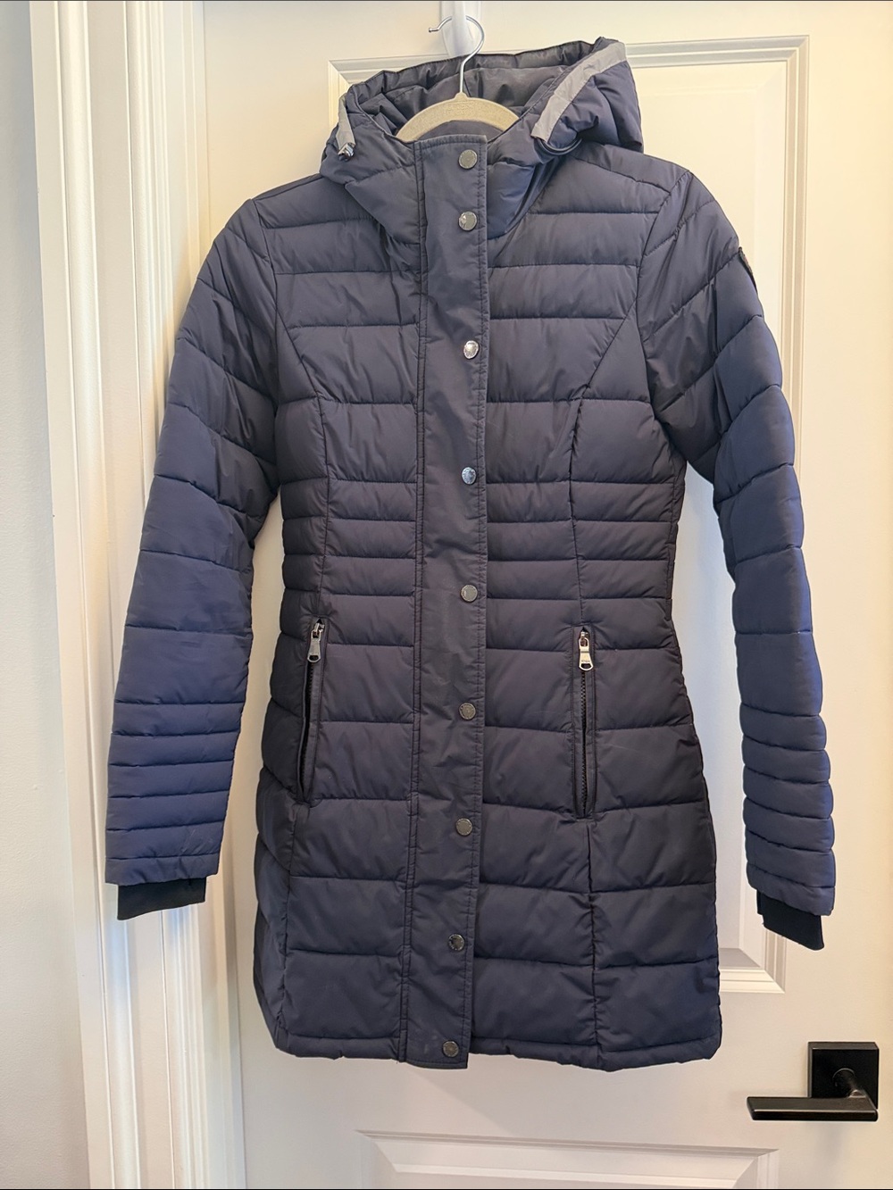 Pajar Women's Dark Navy Quilted Hooded Puffer Coat